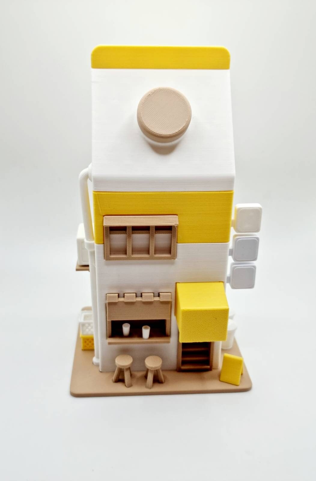Milk Carton Coffee Shop Pen Pot