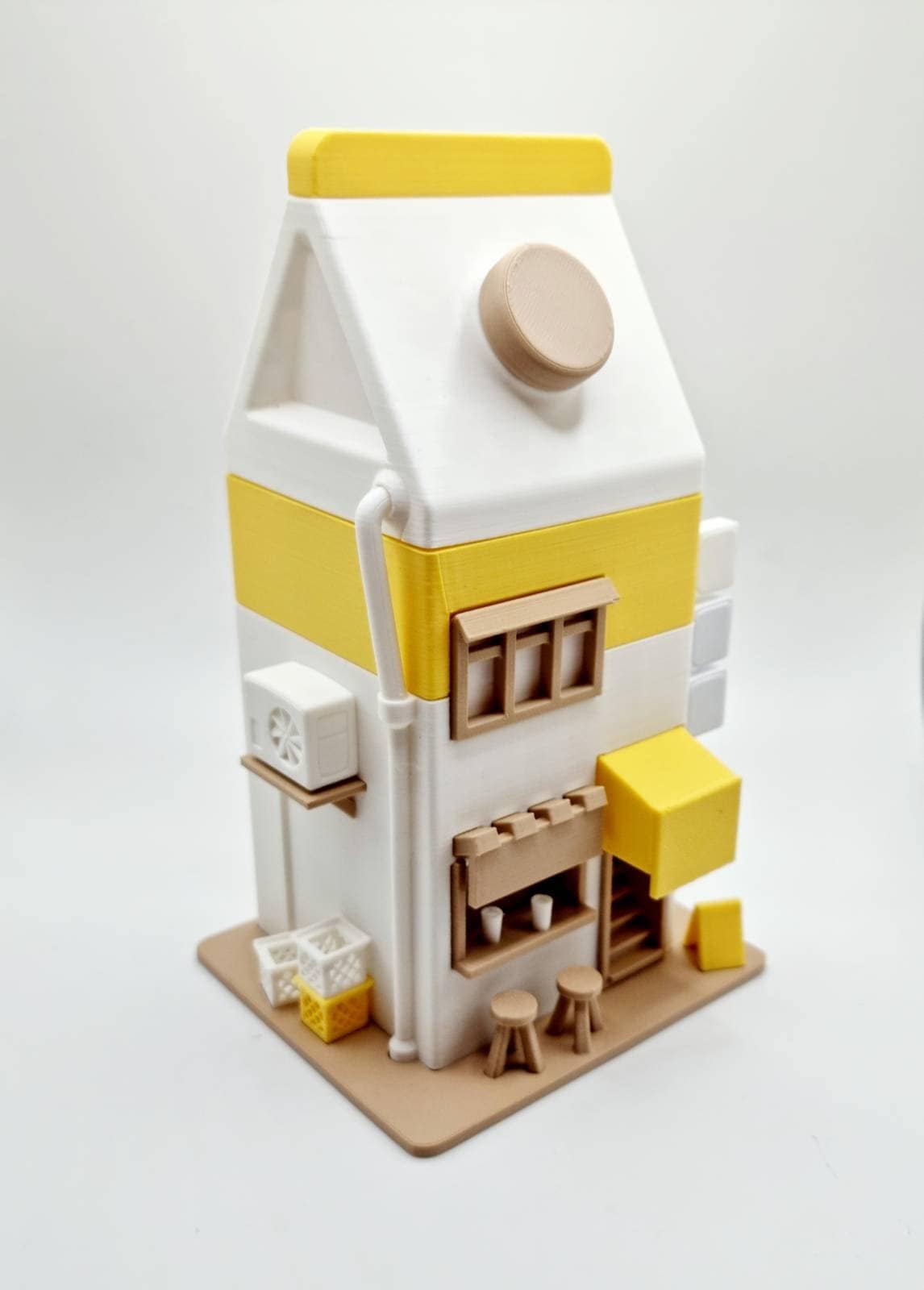 Milk Carton Coffee Shop Pen Pot
