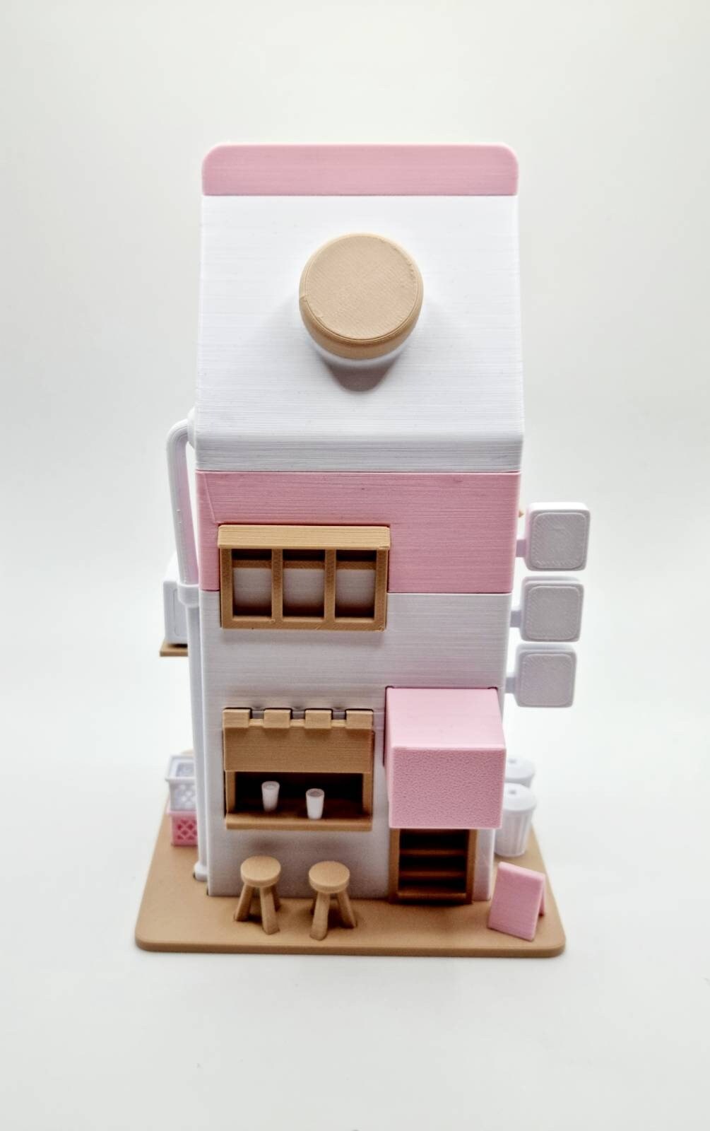 Milk Carton Coffee Shop Pen Pot
