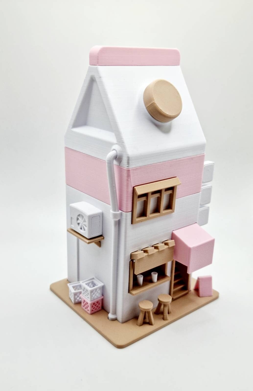 Milk Carton Coffee Shop Pen Pot