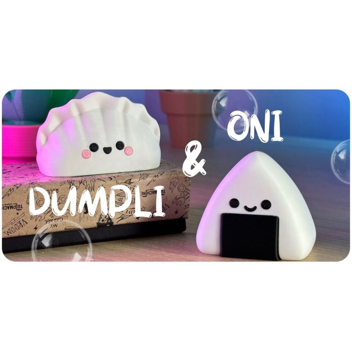 Kawaii Dumpling and Onigiri Figurines