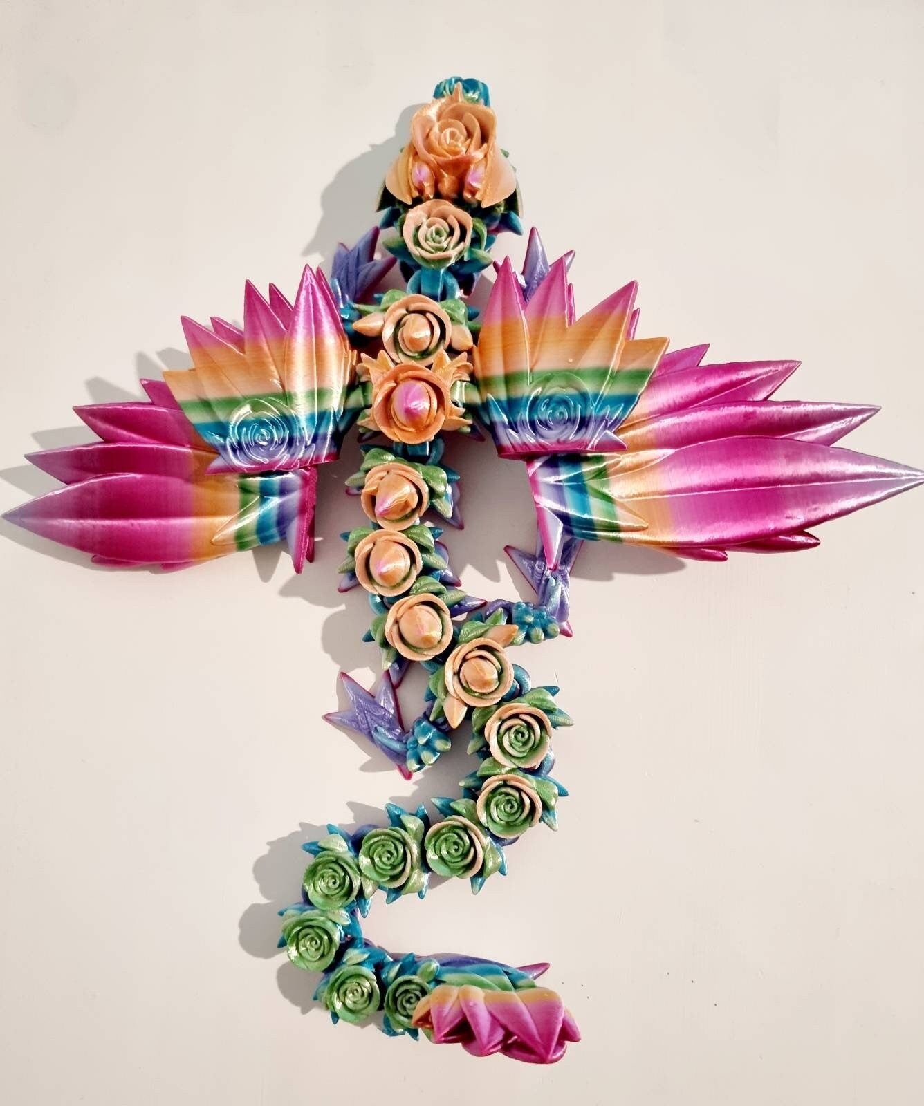Rose Winged Crystal Dragon