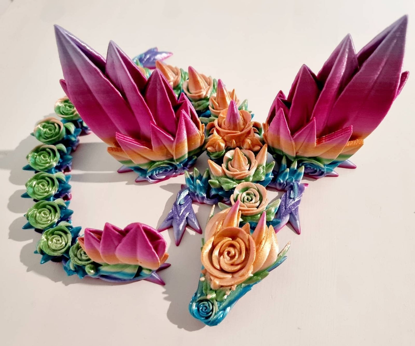 Rose Winged Crystal Dragon