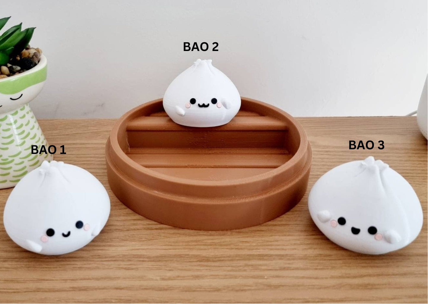 Kawaii Dim Sum Figurines in a Cute Basket - Home Decor