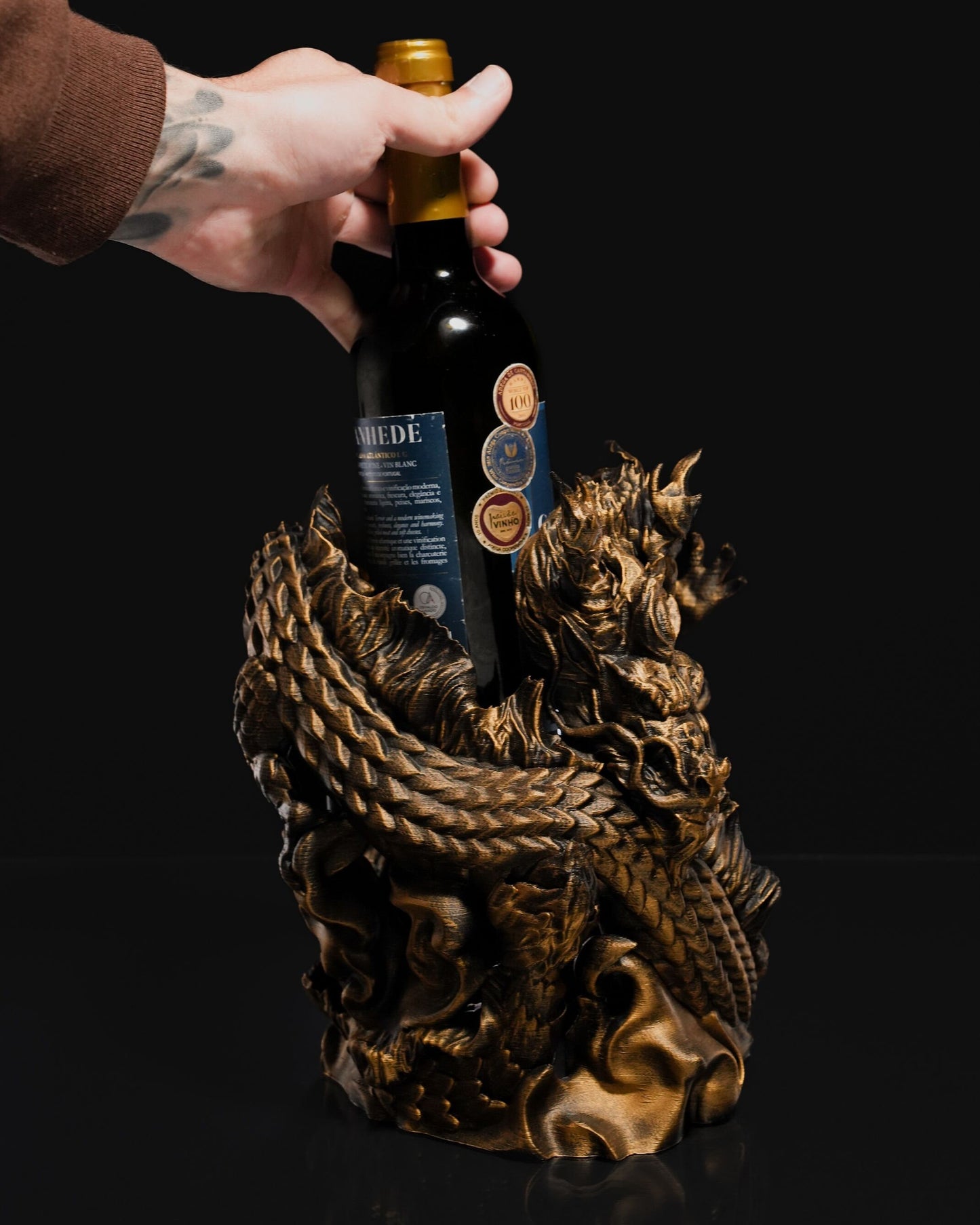 Chinese Dragon Bottle Holder