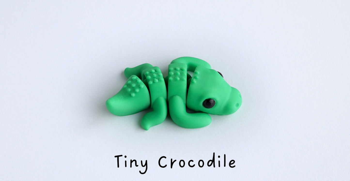 Tiny Crocodile Fidget Model / Keyring