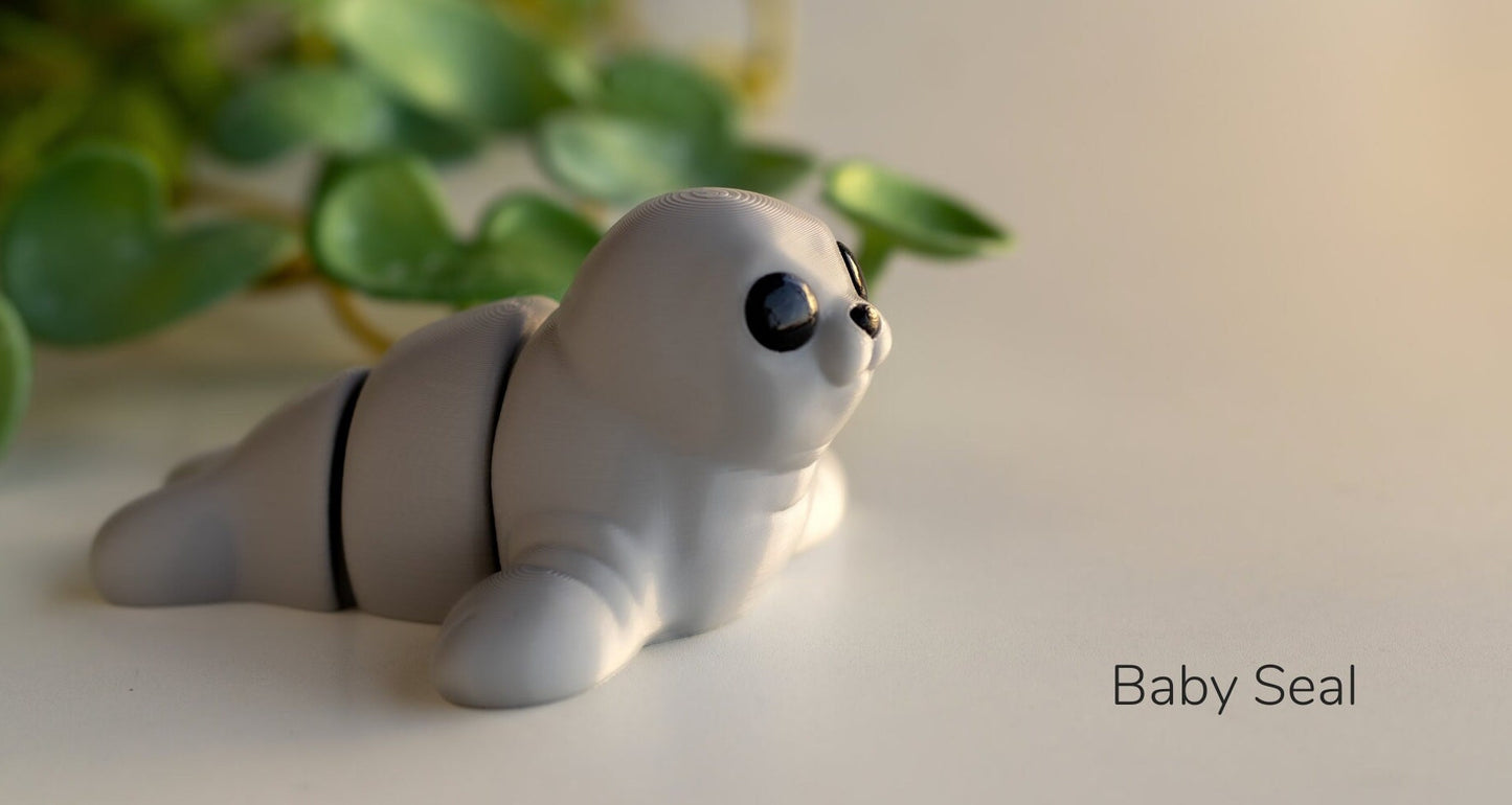 Baby Seal Fidget Model / Keyring