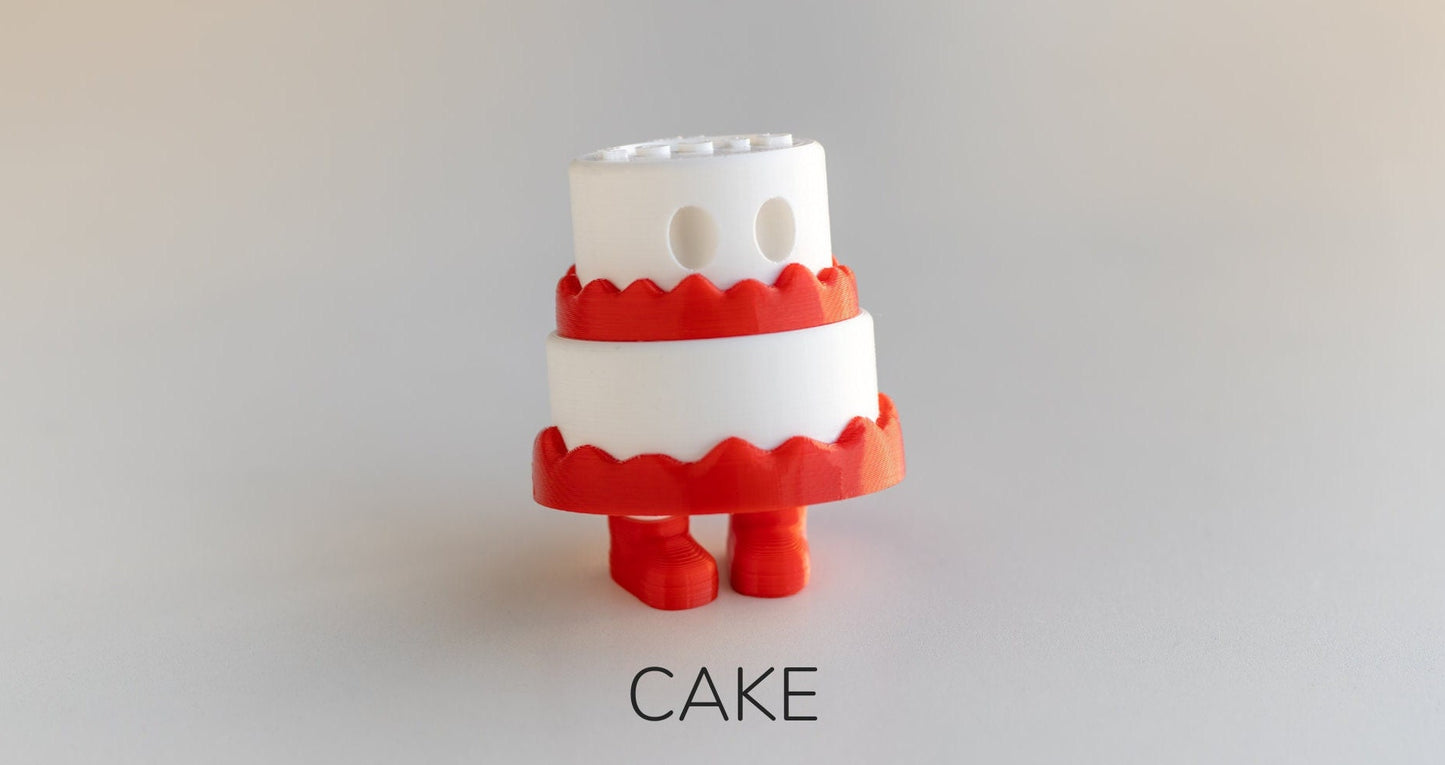 Cake With Feet Fidget Model / Keyring