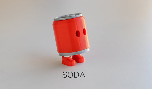 Soda With Feet Fidget Model / Keyring