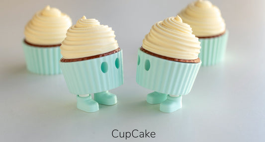 Cup Cake With Feet Fidget Model / Keyring