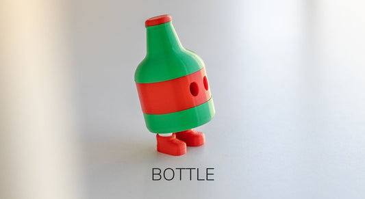 Bottle With Feet Fidget Model / Keyring
