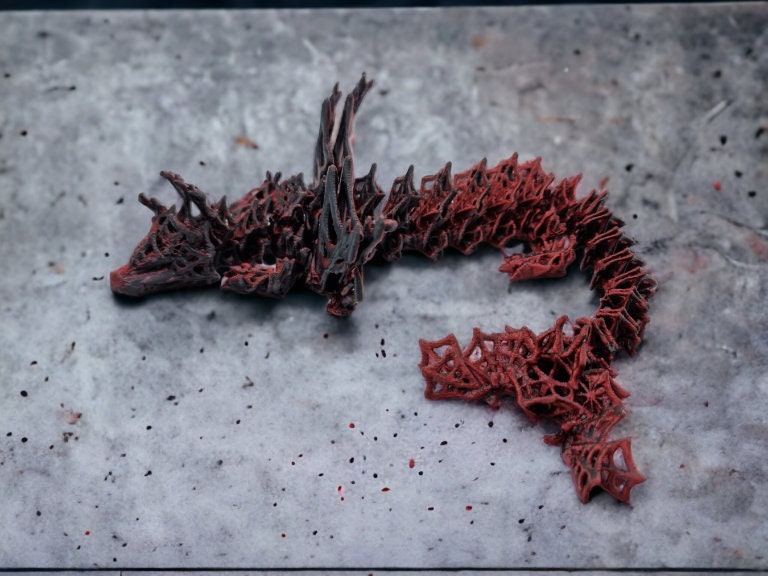 Wicked Winged Dragon - 3 sizes - Flexible Sensory Model