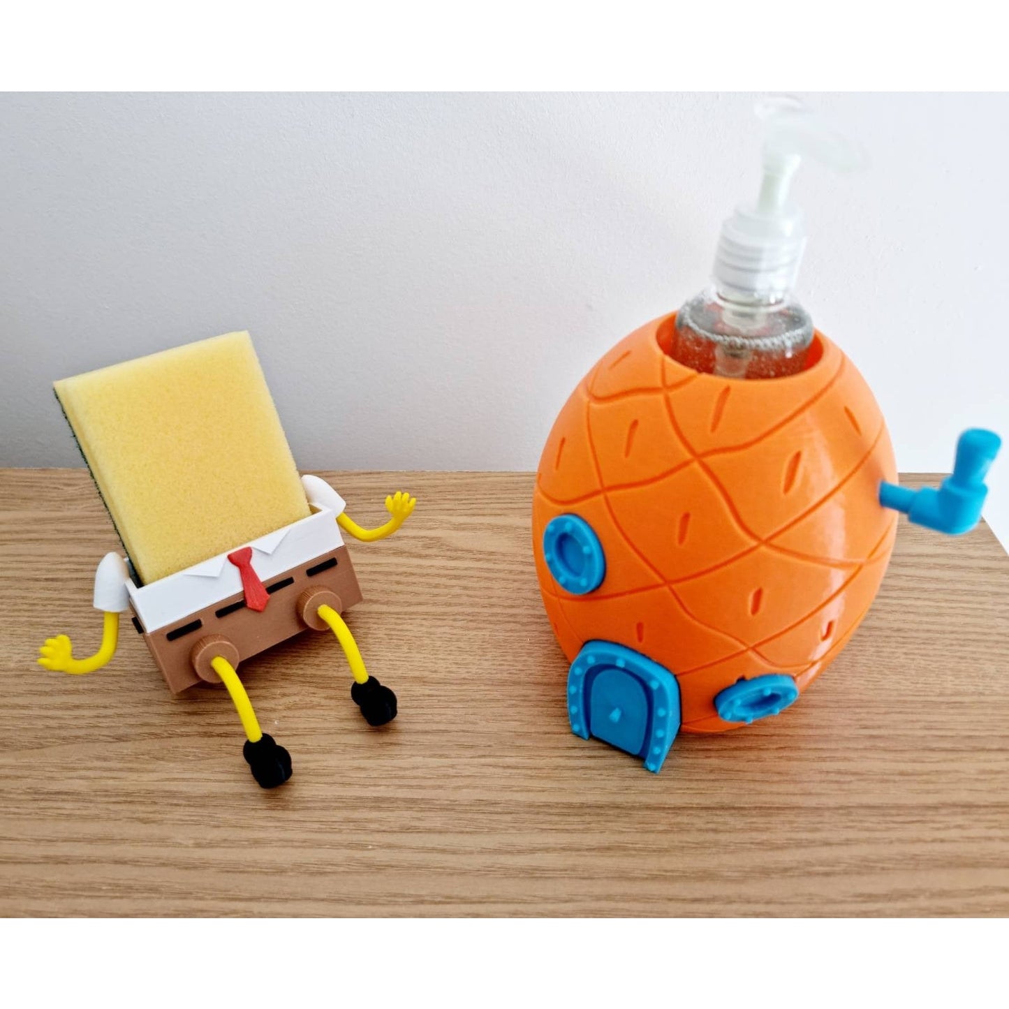 Spongebob Sponge holder, Patrick and Pineapple house Combo